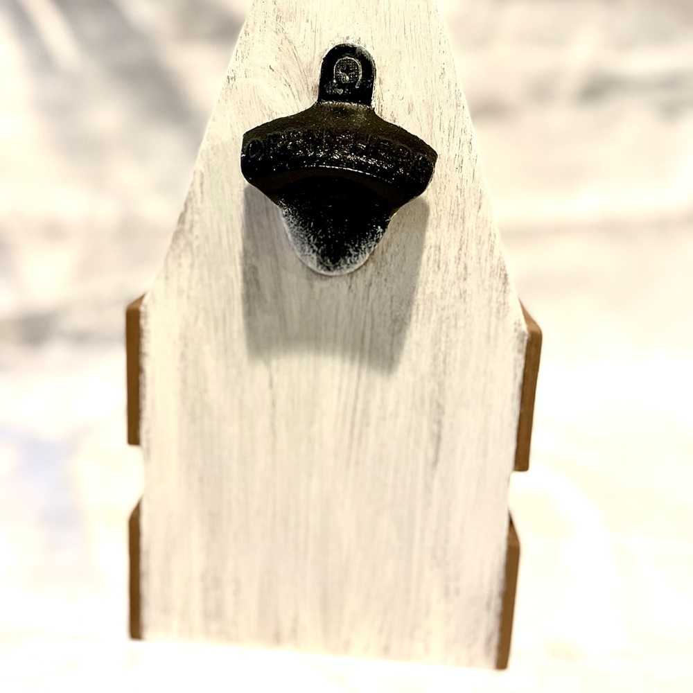 Rustic wood beer caddy - Picture 3 of 5